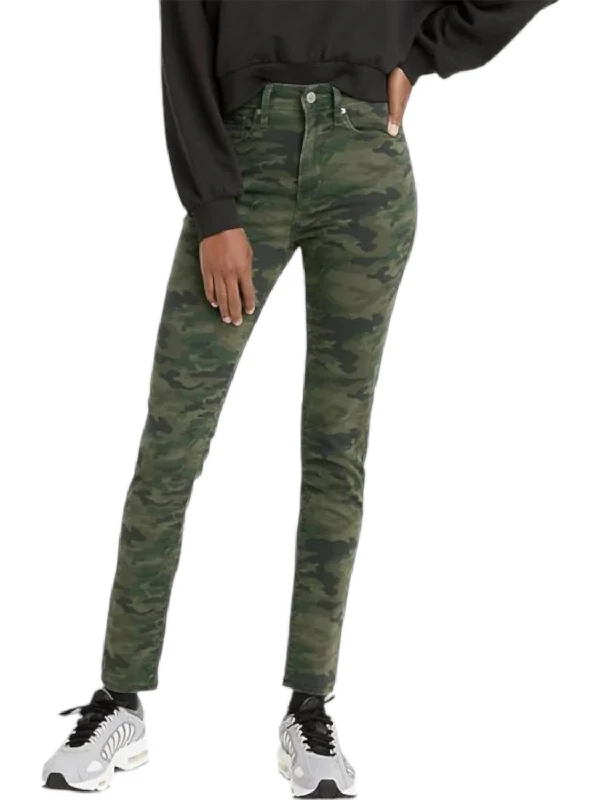 Men's Slim Fit Stretch Jeans in Dark Wash for a Modern and Comfortable Look721 High Rise Skinny Jeans In Andie Camo