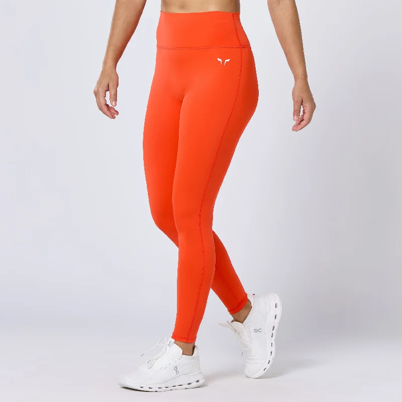 women tights with a wide waistband for a non - restrictive fitCore Agile ACT Leggings 27" - Orange.Com