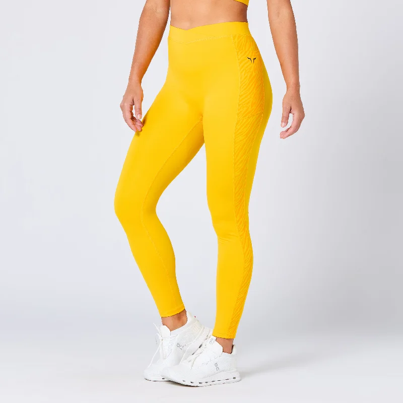 women tights for work under a business suitCrossover Leggings 27" - Spectra Yellow