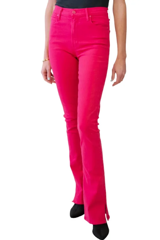 Men's Jeans with a Button - Fly for a Traditional and Classic AestheticHigh Waist Runaway Slice Jeans In Raspberry Sorbet