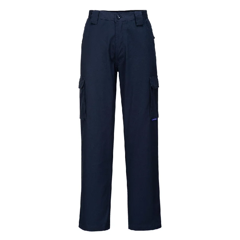 Women's Cropped Cargo Pants in Khaki with Multiple Pockets for a Practical and Fashionable StylePortwest Flame Resistant Cargo Pants (Navy) MW700