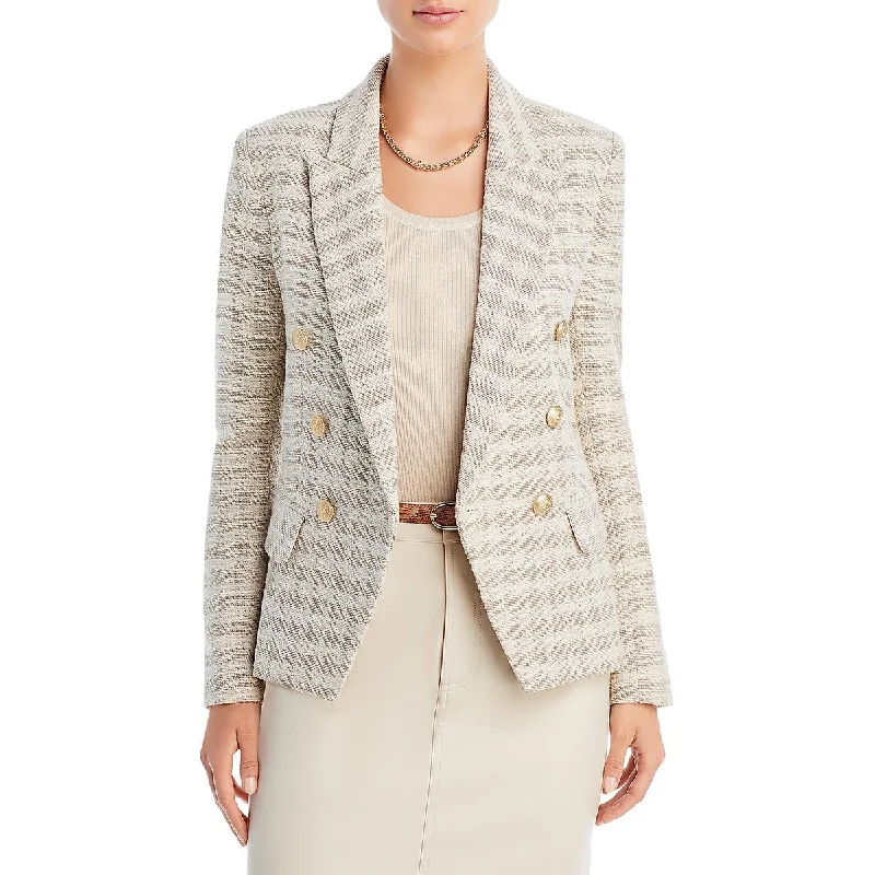 Plus Size Women's Double - Breasted Wool Blazers for Winter Office WearKenzie Womens Tweed Office Double-Breasted Blazer