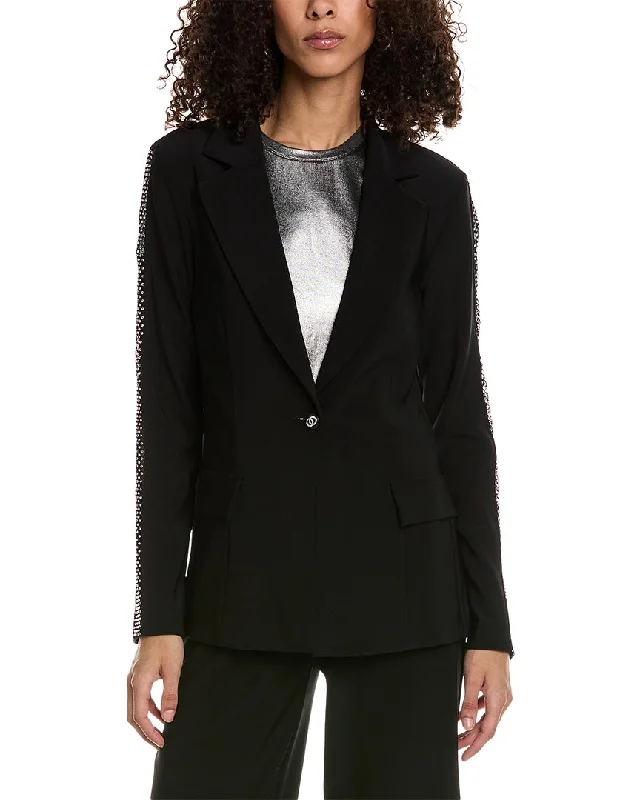 Women's Slim - Fit Blazers in Charcoal Gray for a Professional AppearanceJoseph Ribkoff Rhinestone Blazer