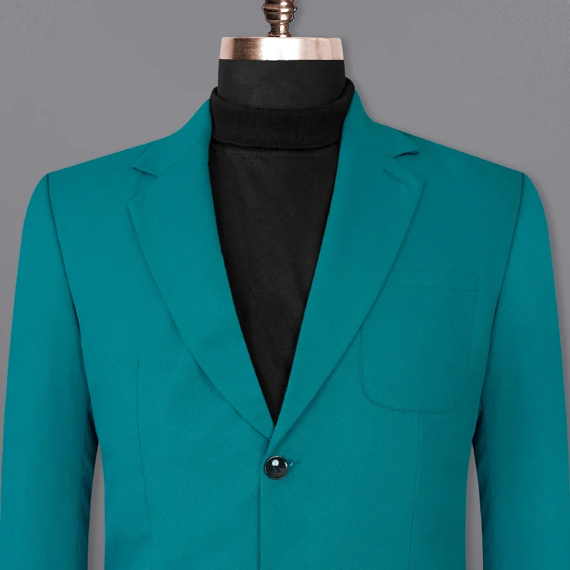 Women's Slim - Fit Blazers in Charcoal Gray for a Professional AppearanceEastern Blue Wool Rich Sports Blazer