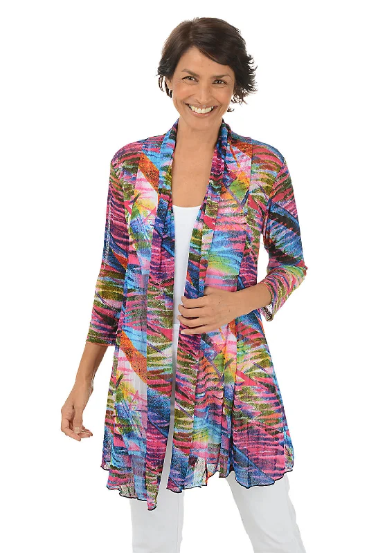 organic cotton women cardigan for an eco - friendly choiceKaleidoscope Mesh Cardigan