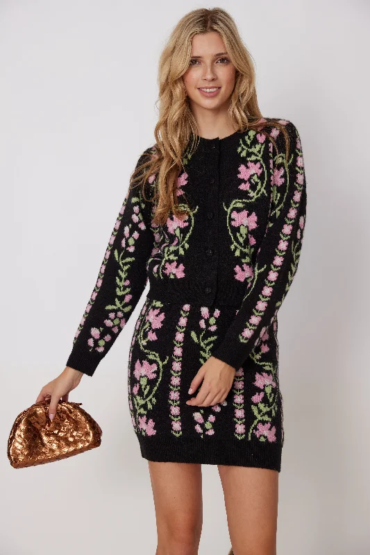 cashmere blend women cardigan for a luxurious feelCecilia Floral Cardigan