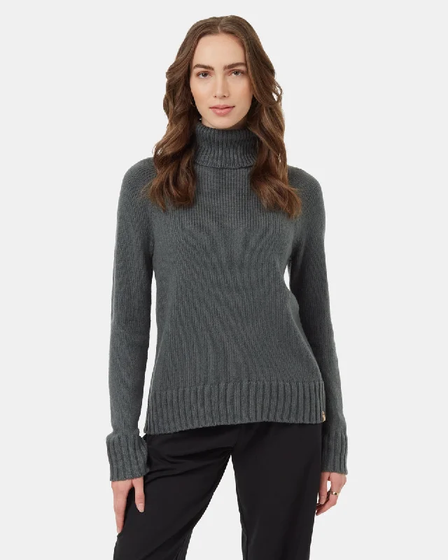 Hooded Women's Fleece - Lined Sweaters for WinterHighline Wool Turtleneck Sweater