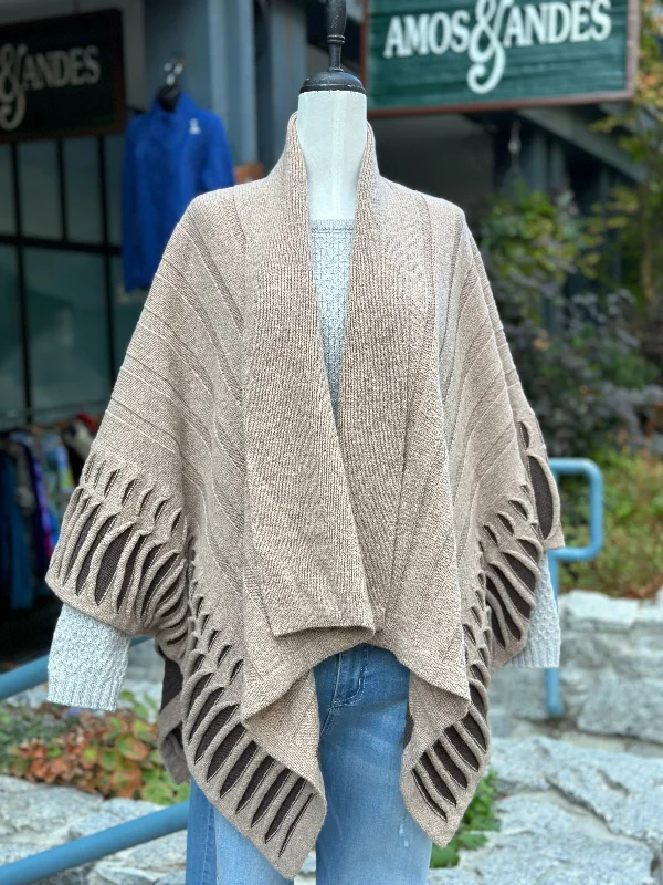 machine washable women cardigan for easy careIrish - Atlantic Wrap Cardigan - Camel