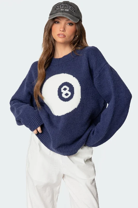 Mock Neck Women's Alpaca Wool Sweaters in Earth TonesMagic 8 Oversized Chunky Knit Sweater