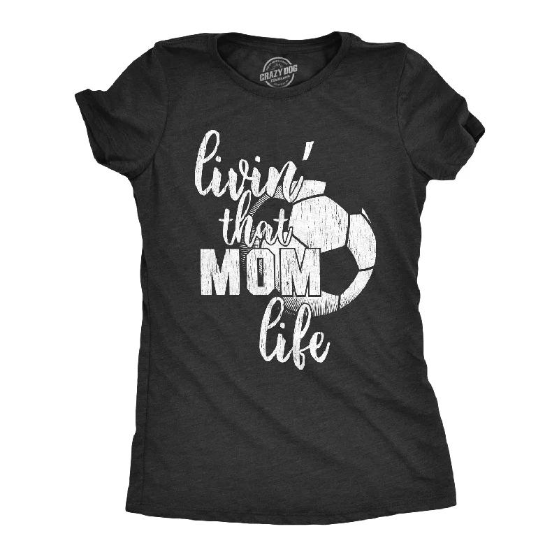 V - Neck Women T Shirt to Enhance the NecklineSoccer Mom Life Women's T Shirt