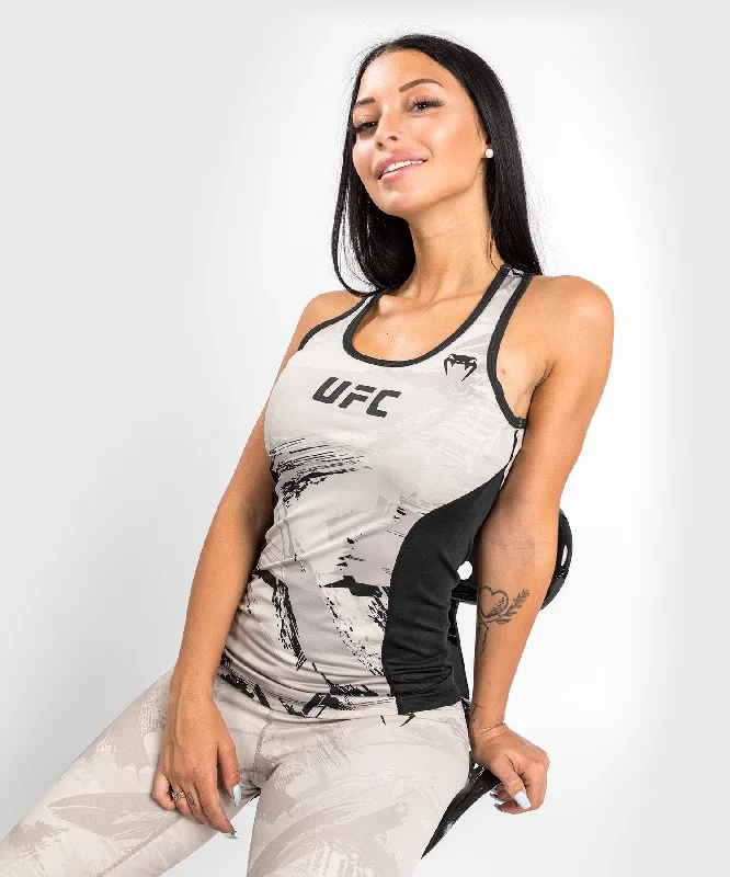 Embroidered Women T Shirt with Intricate DetailsUFC Venum Authentic Fight Week 2.0 Women’s Performance Tank Top - Sand/Black