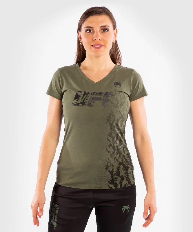 Crew Neck Women T Shirt with a Timeless DesignUFC Venum Authentic Fight Week Women's Short Sleeve T-shirt - Khaki