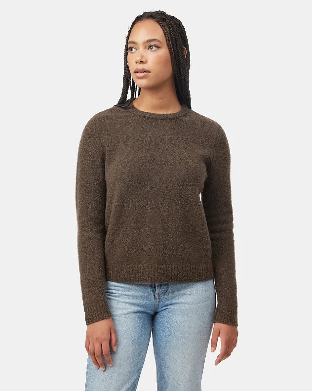 Women's Long Sleeve Turtleneck Cashmere SweatersHighline Fuzzy Crew Sweater