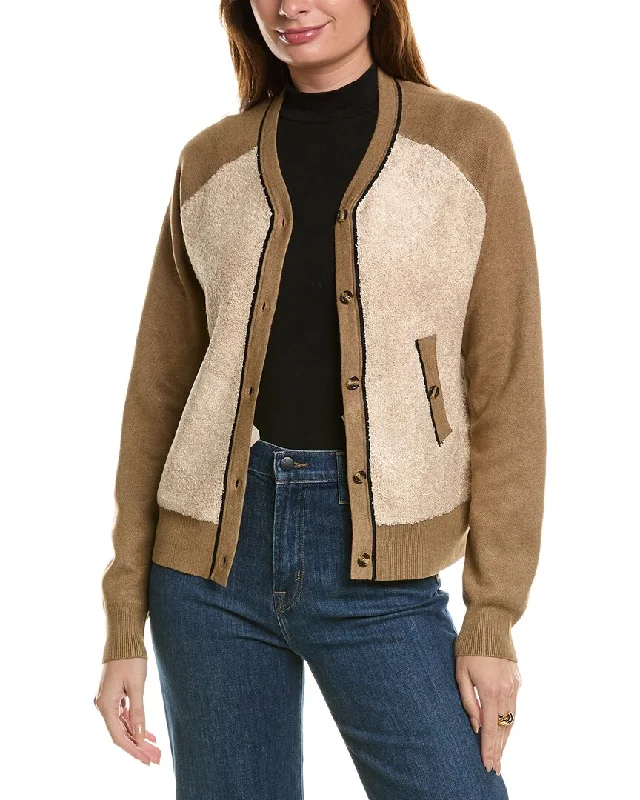 oversized women cardigan for a trendy and cozy lookYAL New York Reverse Terry Cardigan