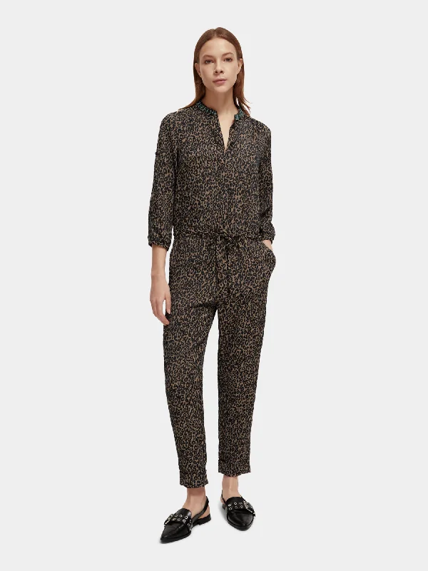 Women jumpsuits with patchwork designs for a unique and creative styleJacquard jumpsuit