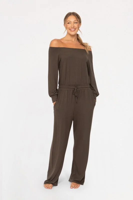 Women jumpsuits with mesh panels for a sexy and trendy appearanceLounge Jumpsuit