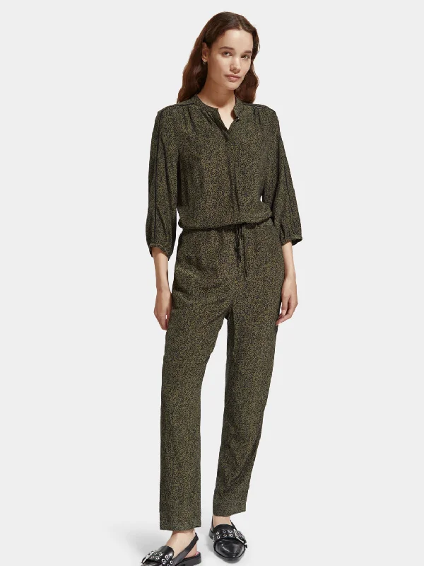 Women jumpsuits with polka - dot patterns for a classic and playful stylePrinted jumpsuit