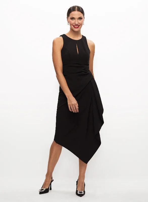 Midi dresses with ruched bodices for a feminine and fitted feelAsymmetric Sleeveless Dress