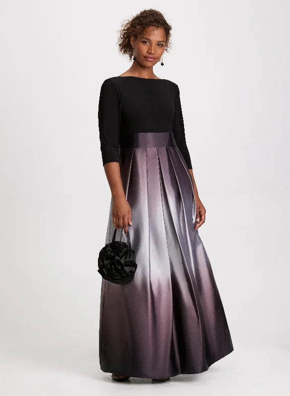 Midi dresses with pleated skirts for a timeless and elegant appealPleated Ombre Effect Dress