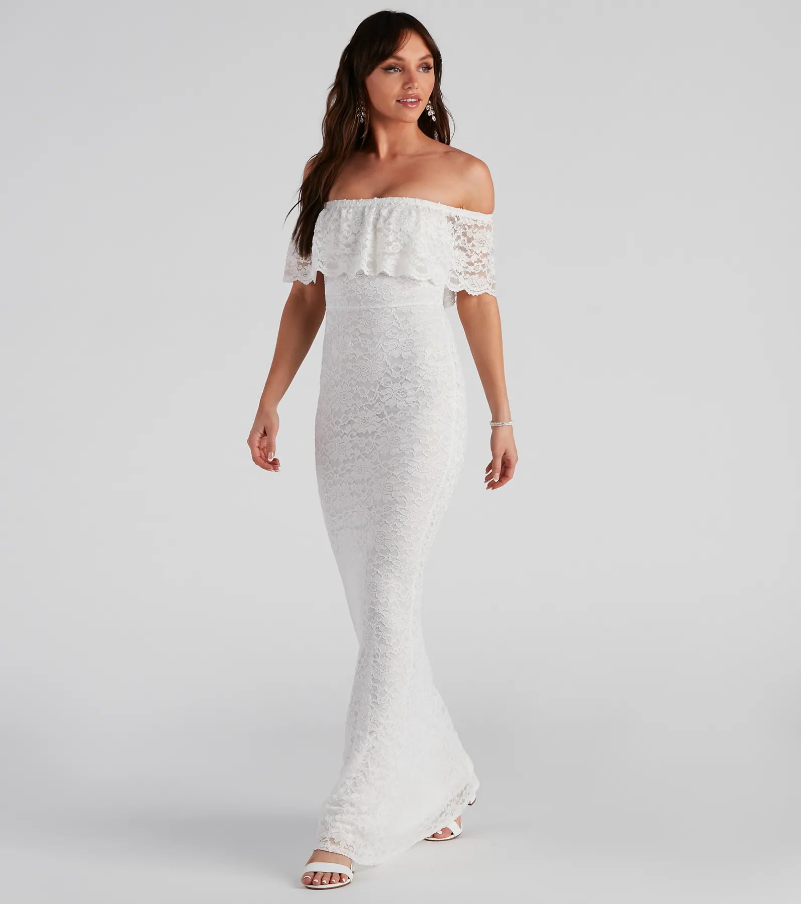 Maxi dresses with an empire waist for a flattering fit on all body typesKourtney Formal Lace Mermaid Dress