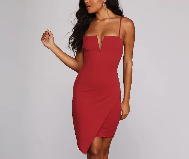 Mini dresses with belted waists for a defined silhouetteStraight To The Point Mini Dress