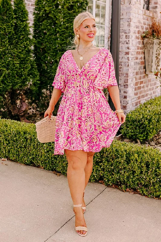 Mini dresses with polka dot patternsSummer Getaway Floral Mini Dress Curves