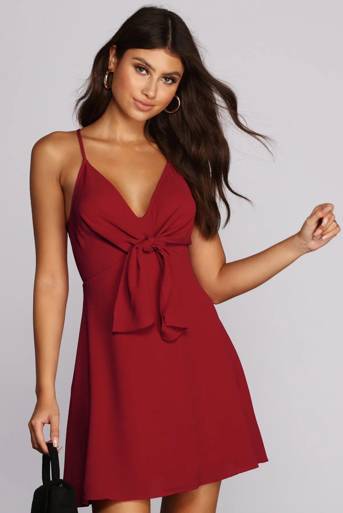 Linen mini dresses for a breathable summer optionSweetly Tied Skater Dress