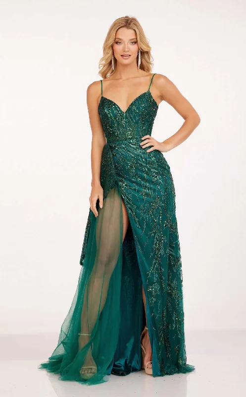 Formal dresses with wrap - around styles and beaded belts for a customized fitCecilia Couture 2229 Dress