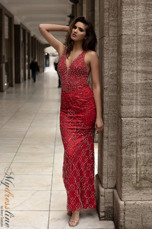 Prom dresses with ruched bodices and organza sleeves for a romantic lookChic and Holland AN1433