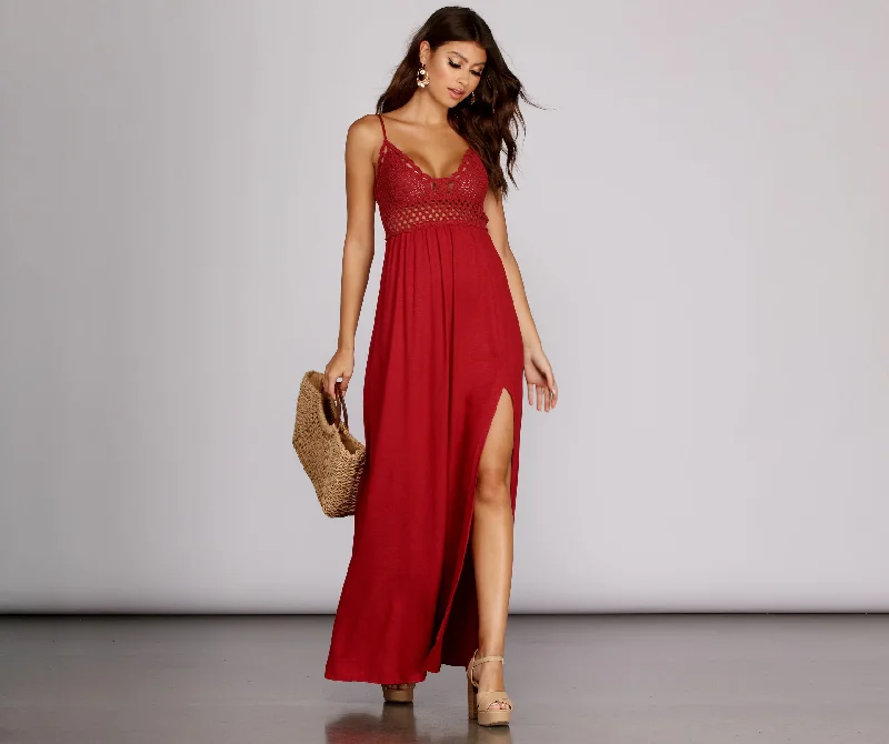 Mermaid - Style Women Dress with a Fitted Silhouette for Special OccasionsFlow With It Maxi Dress