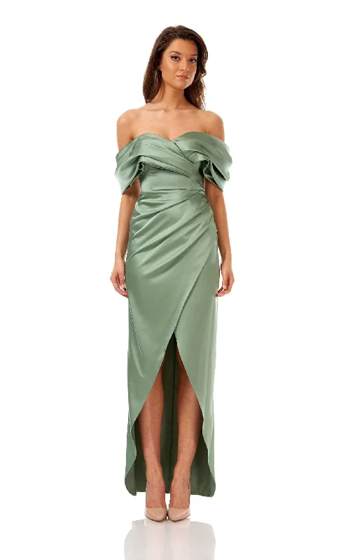 Formal dresses with ruched back panels and button - down fronts for a unique and flattering fitHot Contact 5047CL Dress