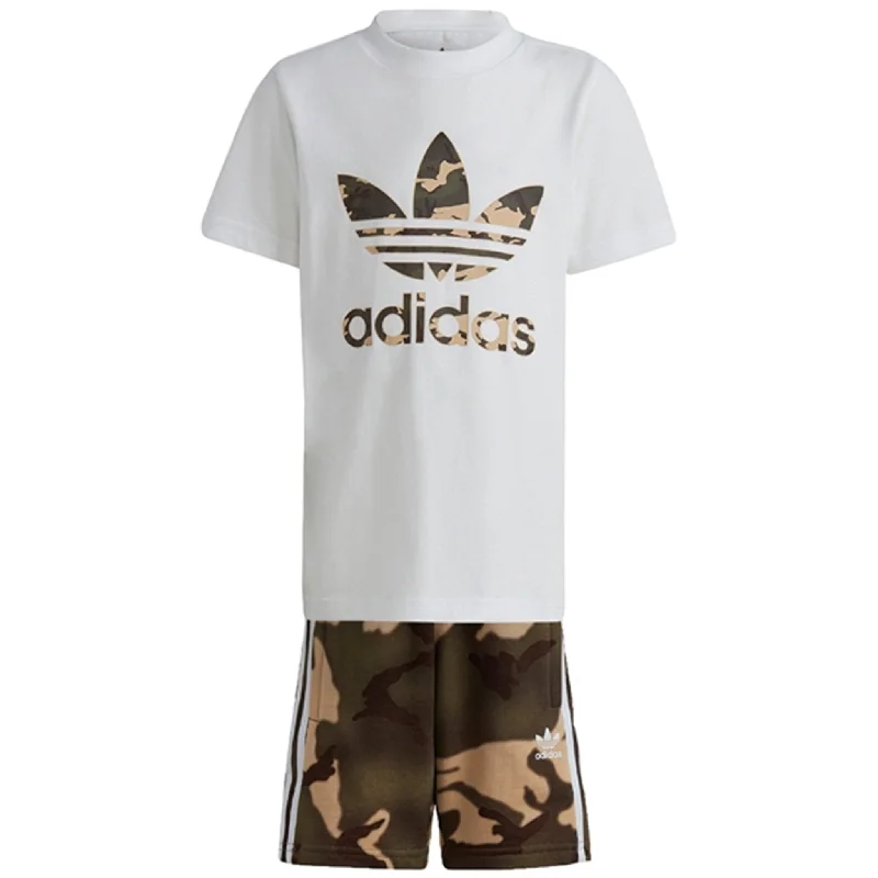 Embroidered Women Shorts with Intricate Designsadidas Originals White Shorts Tee Set