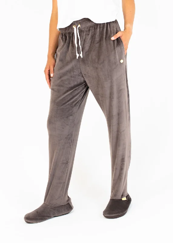 Thermal - Lined Women's Sweatpants in Charcoal for Extreme Cold Weather ProtectionVelour Feejays