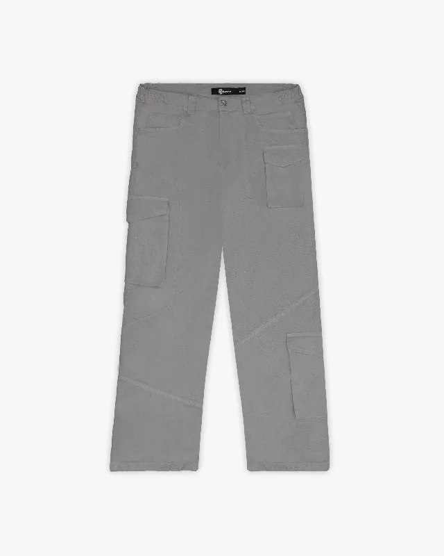 Women's Cargo Pants with Belt Loops in Tan for a Complete and Polished LookASYMETRICAL CARGOPANTS DARK GREY