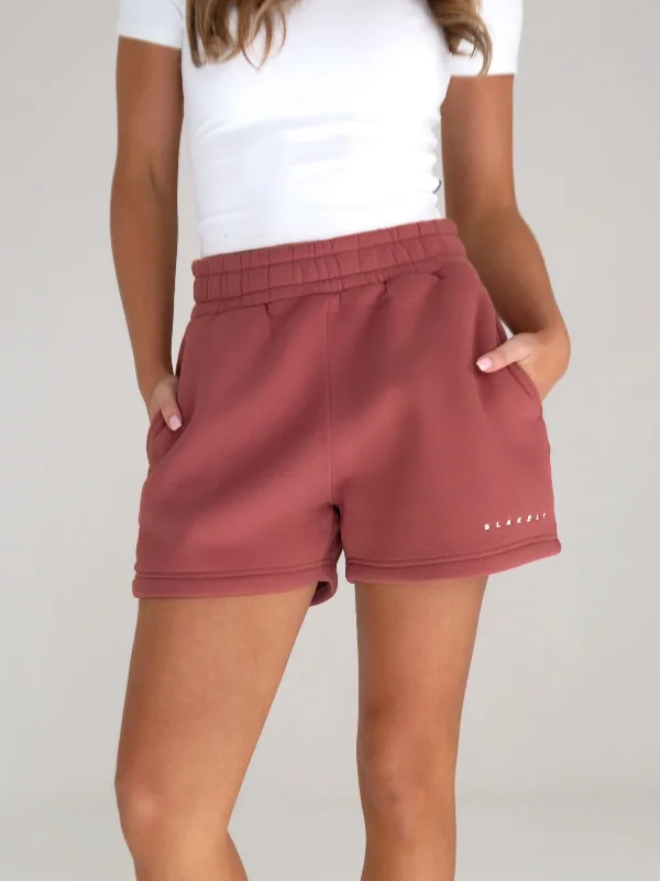 High - Waisted Women Shorts for a Retro and Flattering LookIsabel Jogger Shorts - Berry