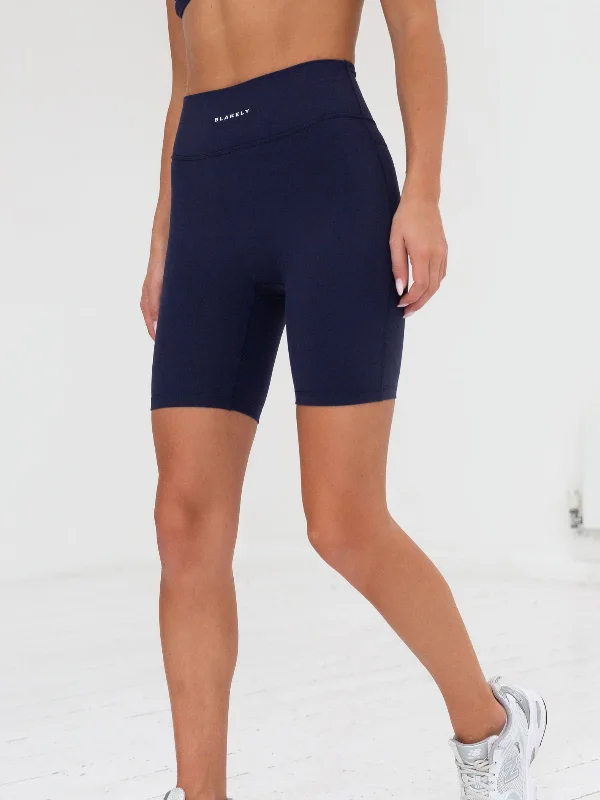 Tie - Waist Women Shorts for a Customizable FitSeries Cycling Shorts - Navy