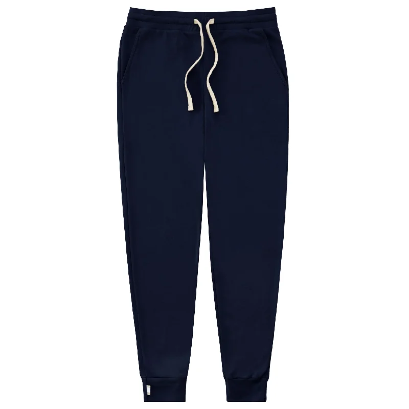 Water - Resistant Women's Sweatpants in Black for Outdoor Activities in Wet ConditionsFine Ribbed Sweatpant Navy - Unisex