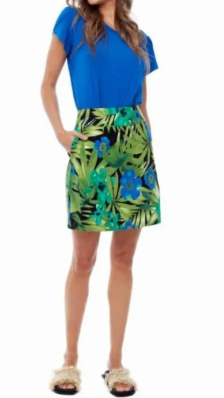 Cuffed Women Shorts for a Laid - Back and Trendy LookMaui Printed Skort