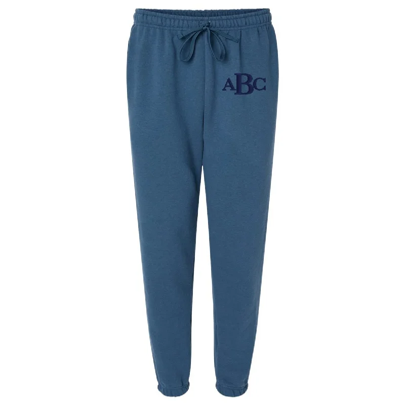 Zipper - Detail Women's Sweatpants in Gray for Easy On - and - Off and Added StyleMonogrammed American Apparel Sweatpants