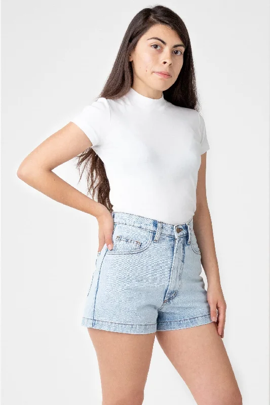 Cuffed Women Shorts for a Laid - Back and Trendy LookRDNW04 - Denim Loose Short