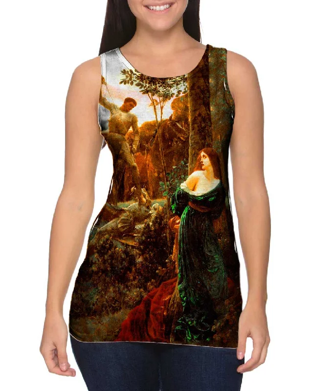 Plunge Neck Women's Seamless Tank Tops for a Smooth FitSir Frank Dicksee - "Chivalry" (1885)