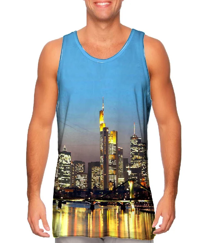 High - Neck Women's Silk Blend Tank Tops for a Luxurious FeelSkyline Frankfurt Germany