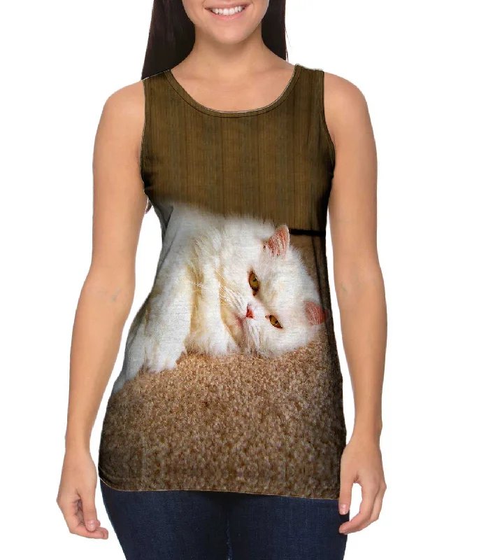 Square Neck Women's Organic Cotton Tank Tops in Earth TonesSleepy Cat