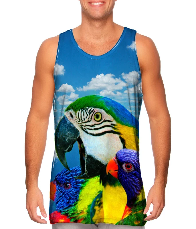 One - Shoulder Women's Rayon Blend Tank Tops for a Flowy LookSoaring Bird Collage