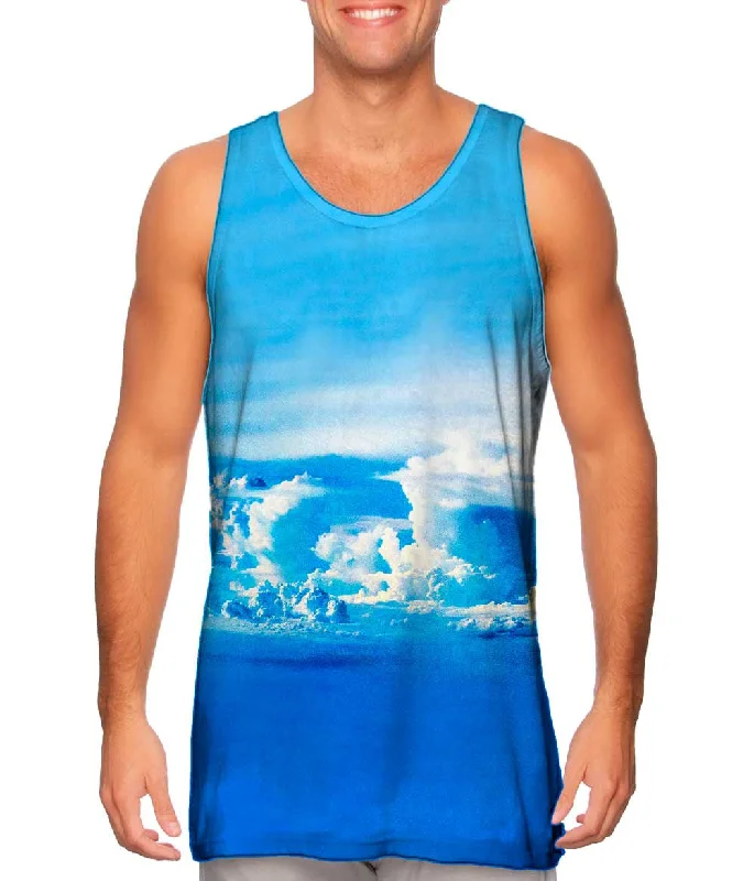 High - Neck Women's Silk Blend Tank Tops for a Luxurious FeelSoaring Clouds