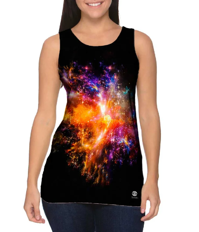 Women's Spaghetti Strap Tank Tops with Geometric PatternsSpace Burst