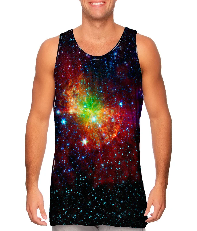 Women's Longline Tank Tops with Abstract PrintsSpace Galaxy Dumbell Nebula