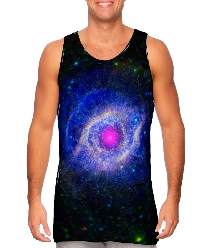 Women's Longline Tank Tops with Abstract PrintsSpace Galaxy Helix Nebulae