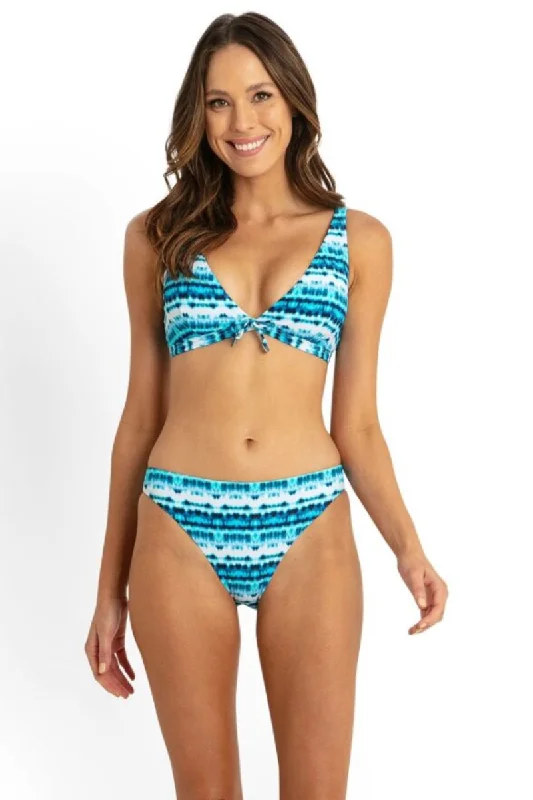 Monokini - style bikini with a unique one - piece - meets - bikini designSunseeker Jasmine Tie Front Bra - Blue